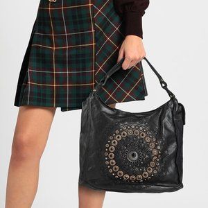 NWT Stud Details Campomaggi Artisan Crafted  Bag HTF In Black